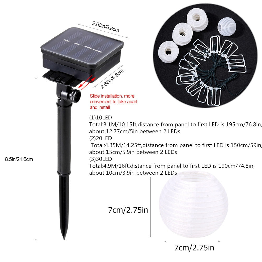 Solar Outdoor Mini Lantern String Lights - quickshopping247
