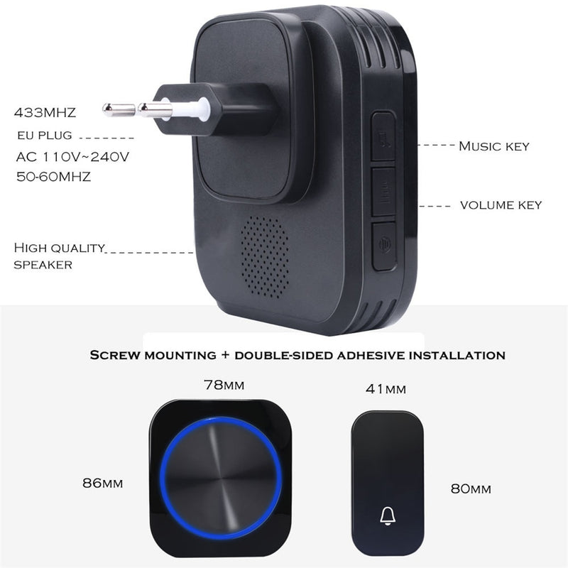 Self Powered Wireless Doorbell - quickshopping247
