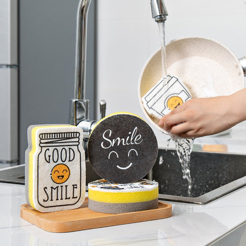 4PCS Creative Smiley Face Thick Sponge - quickshopping247