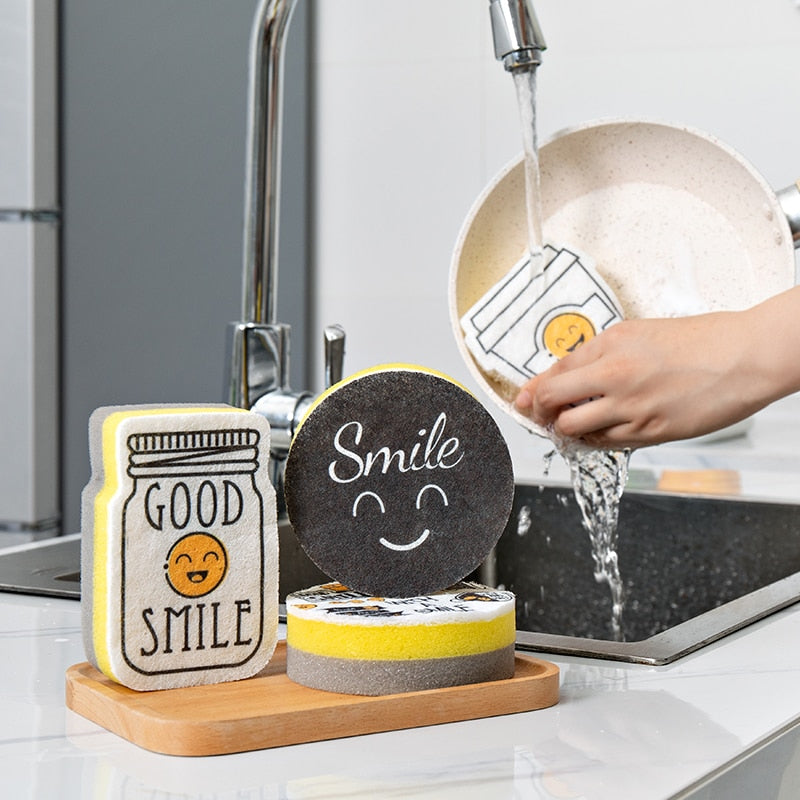 4PCS Creative Smiley Face Thick Sponge - quickshopping247
