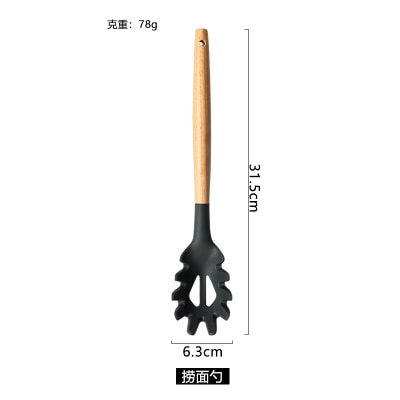 Wood Handle Silicon Cookware - quickshopping247