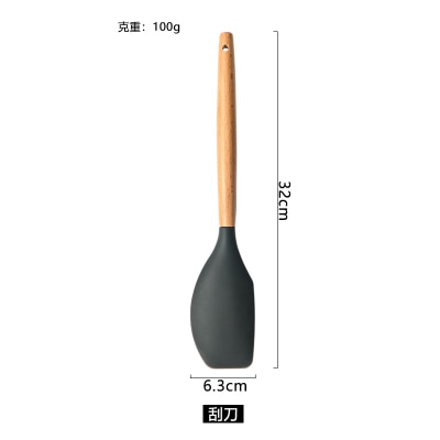 Wood Handle Silicon Cookware - quickshopping247