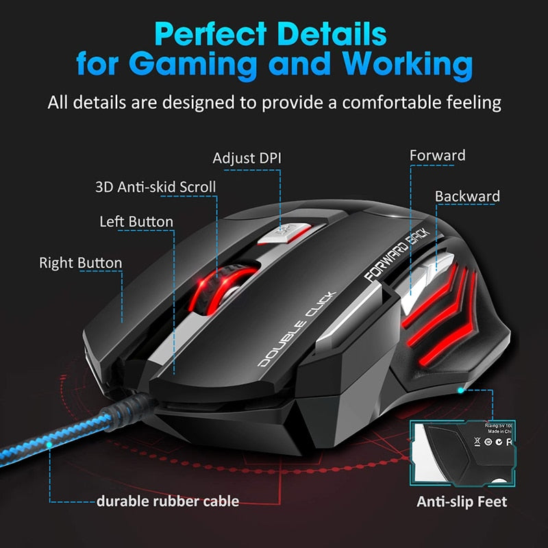 Gaming Mouse With LED Backlight - quickshopping247