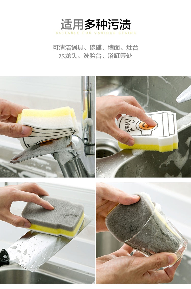 4PCS Creative Smiley Face Thick Sponge - quickshopping247