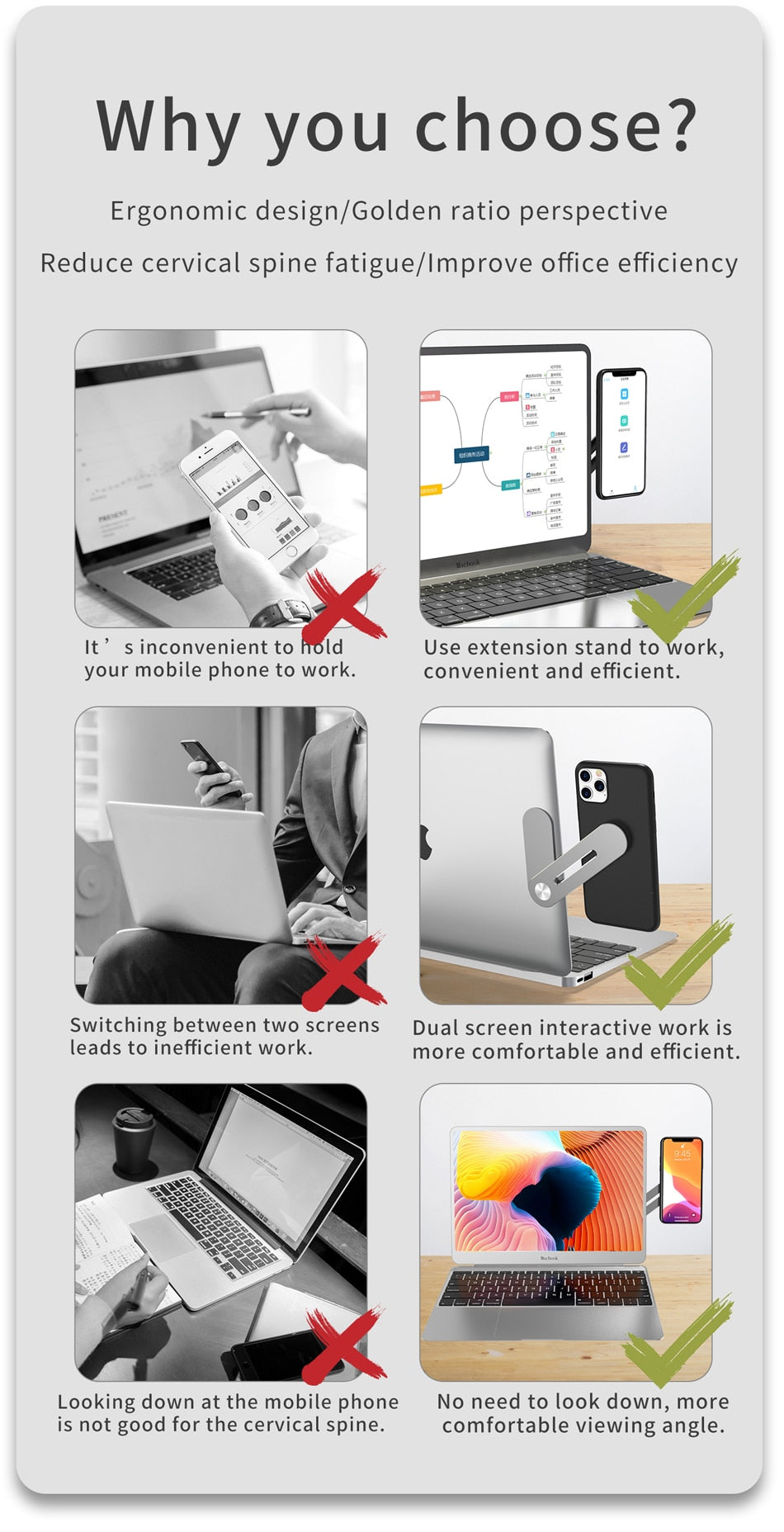 Aluminium Laptop Phone Bracket - quickshopping247