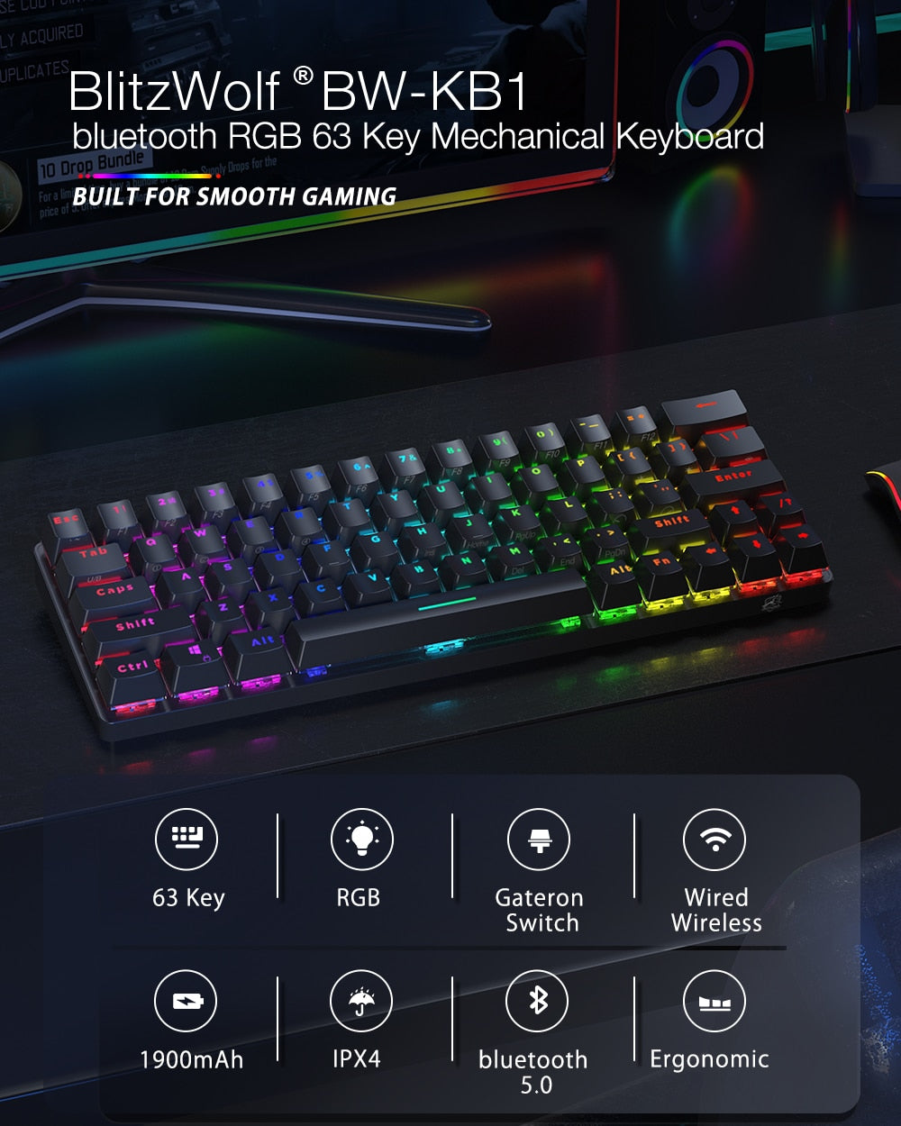 Wireless Mechanical Gaming Type-C Keyboard - quickshopping247