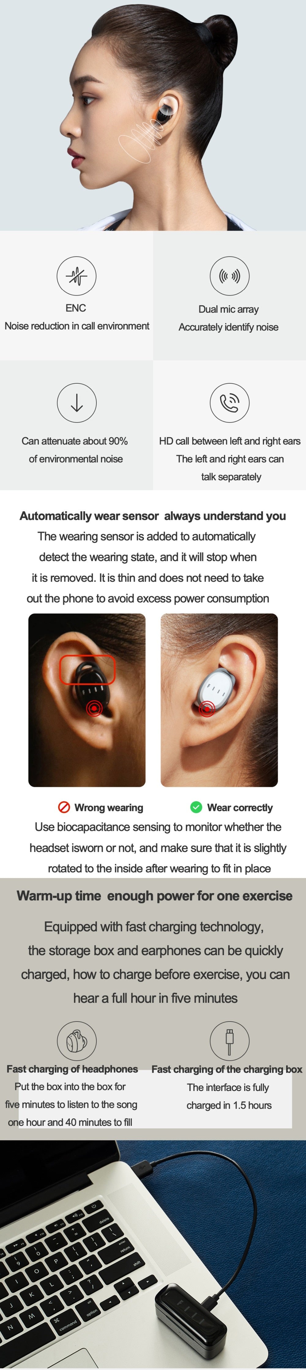 FIIL Active Noise Cancelling Earbuds - quickshopping247