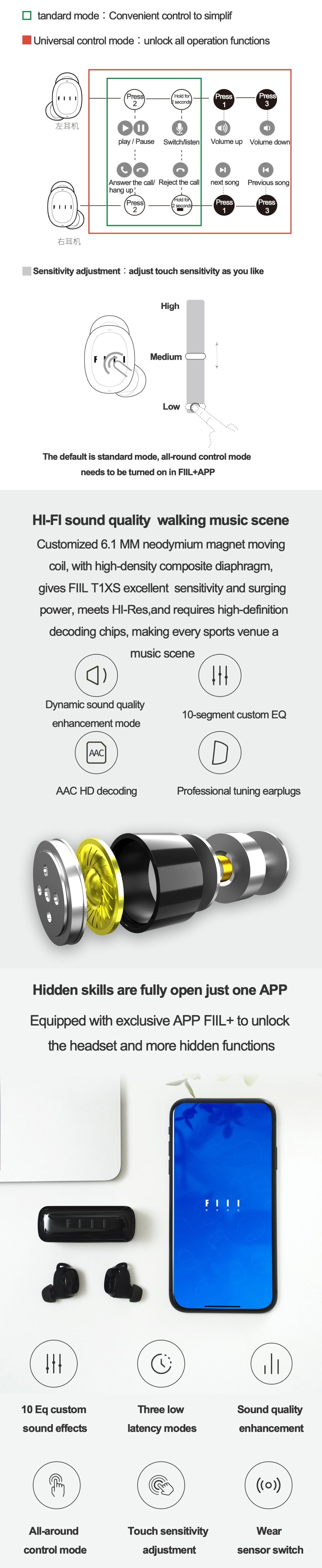 FIIL Active Noise Cancelling Earbuds - quickshopping247