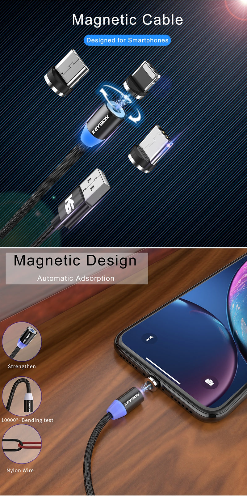 LED Magnetic Fast Charging  USB Cable Type C - quickshopping247