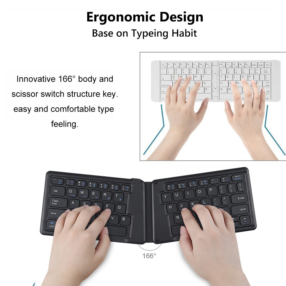Portable Folding Mini Bluetooth Keyboard - quickshopping247