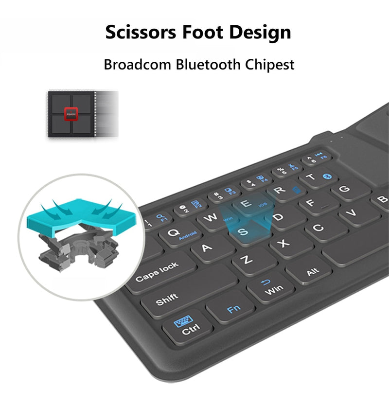 Portable Folding Mini Bluetooth Keyboard - quickshopping247