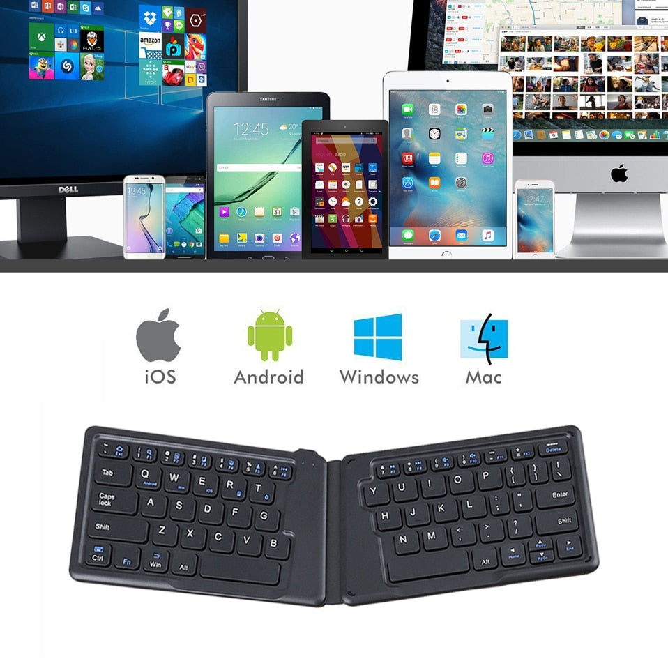 Portable Folding Mini Bluetooth Keyboard - quickshopping247