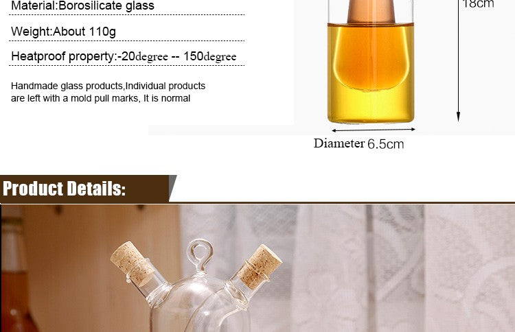 Corked Oil & Vinegar Glass Pourer - quickshopping247