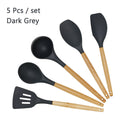 Silicone Wooden Handle Non-stick Cookware Kitchen Tools - quickshopping247