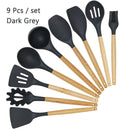 Silicone Wooden Handle Non-stick Cookware Kitchen Tools - quickshopping247
