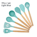 Silicone Wooden Handle Non-stick Cookware Kitchen Tools - quickshopping247