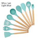 Silicone Wooden Handle Non-stick Cookware Kitchen Tools - quickshopping247